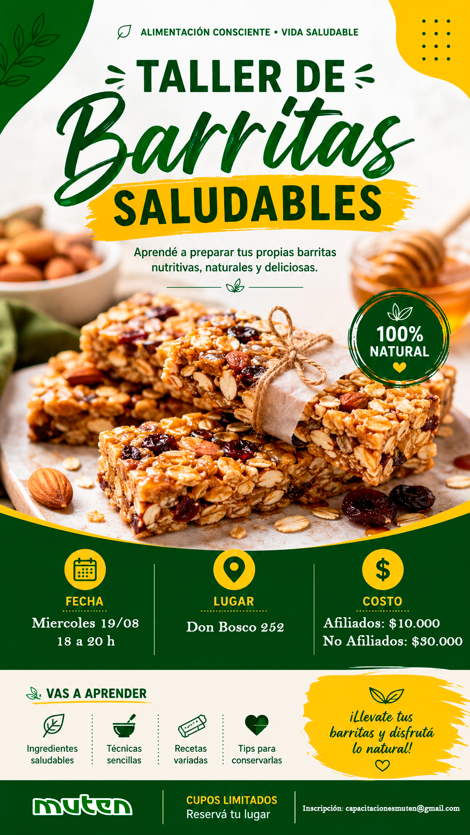 Taller de Barritas Saludables - MUTEN