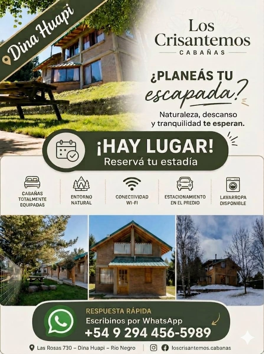 Flyer Promocional Cabañas Los Crisantemos