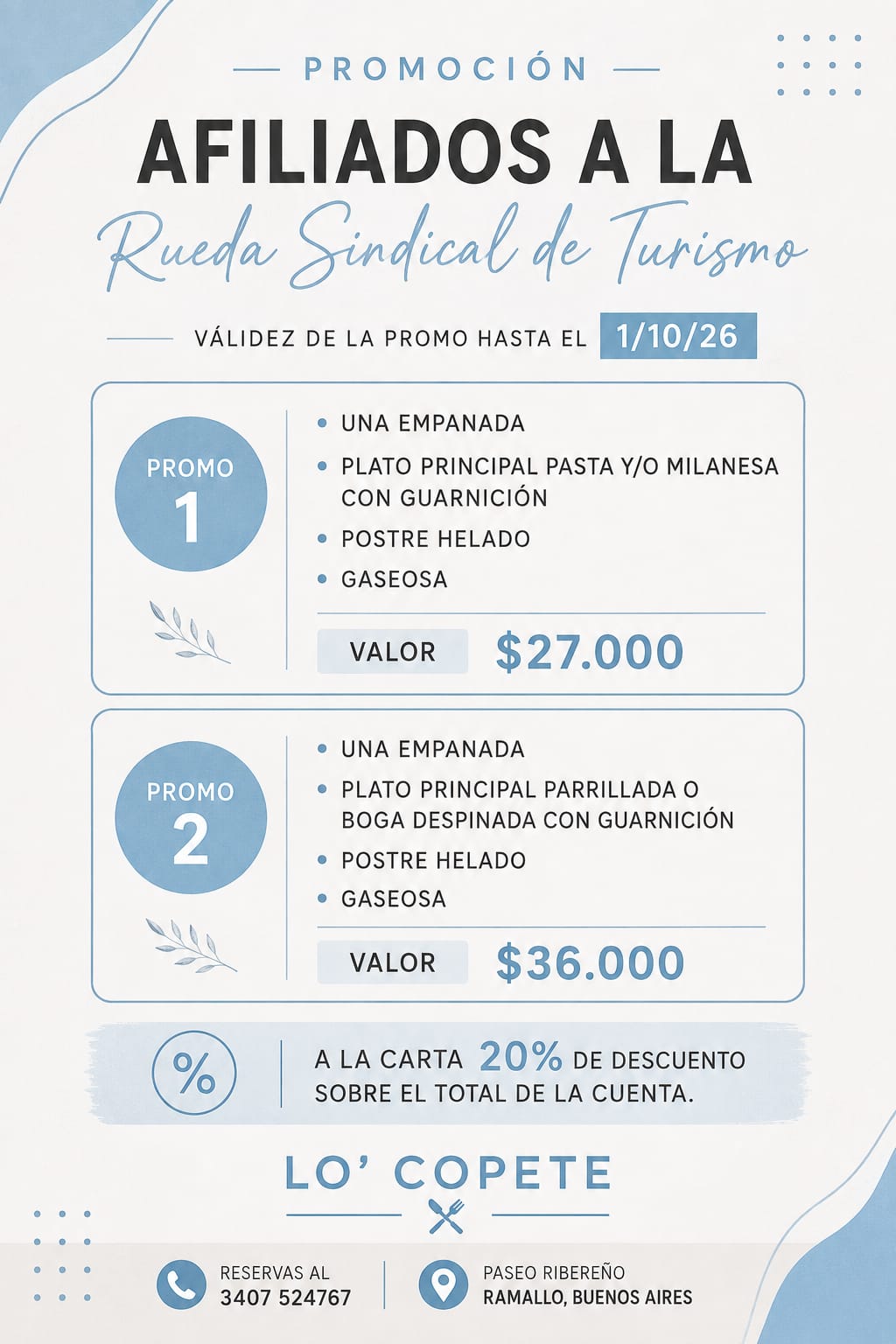 Lo Copete Ramallo Promos