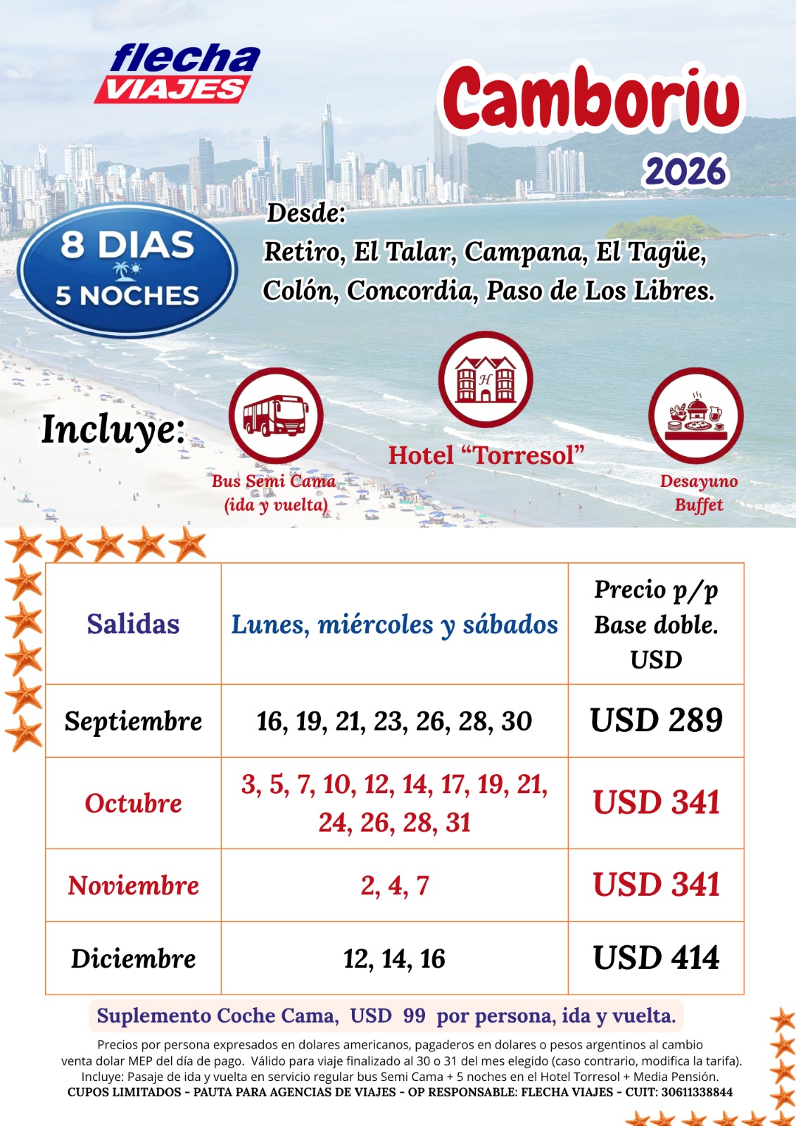 Paquetes a Camboriu Flecha Viajes