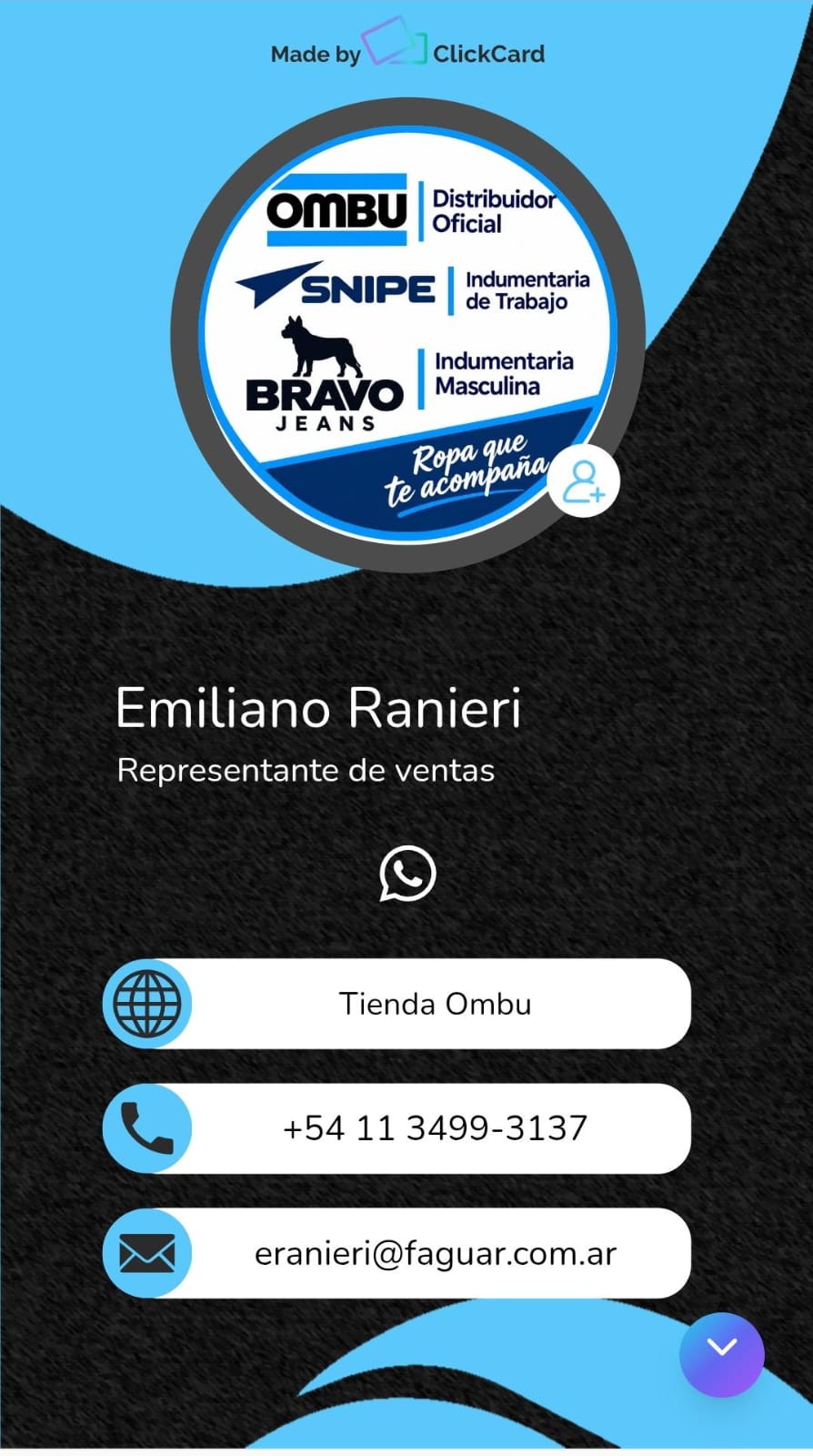 Contacto Emiliano Ranieri FAGUAR OMBU